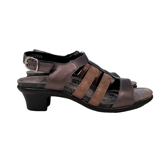 SAS Allegro Comfort Heels Santolina Size Brown Metallic 8 Narrow - Picture 1 of 12